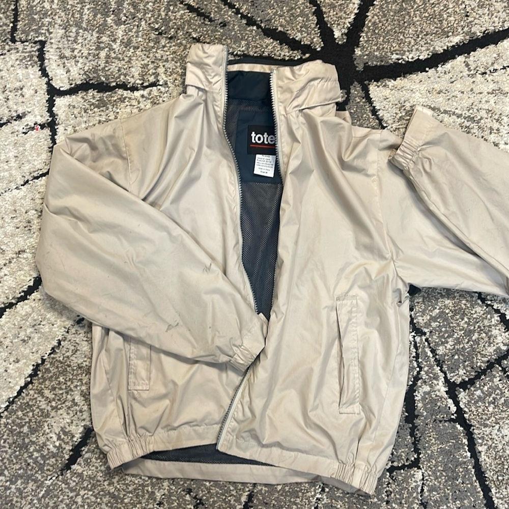 Totes cream polyester windbreaker (M)